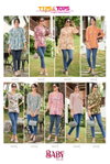 Baby Vol 4 Tips And Tops Rayon Printed Western Ladies Tops Wholesale Market In Surat
